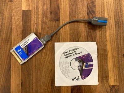 Intel PRO/100 CardBus II 32-Bit PCMCIA 10/100 LAN Adapter, free ship