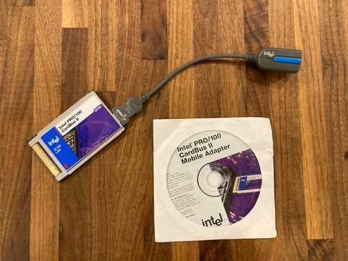 Intel PRO/100 CardBus II 32-Bit PCMCIA 10/100 LAN Adapter, free ship