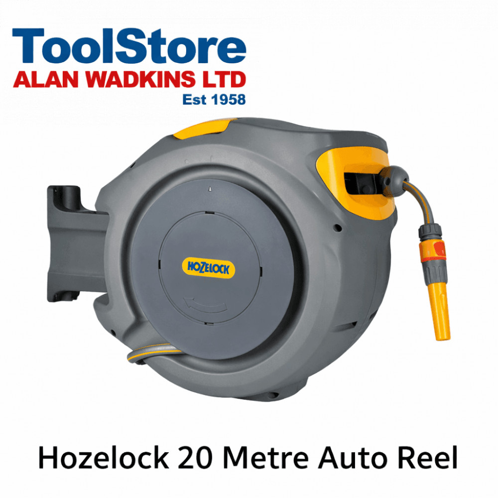 Hozelock 20mtr Auto Reel Wall Mounted Retractable Hose Reel 20m 2401