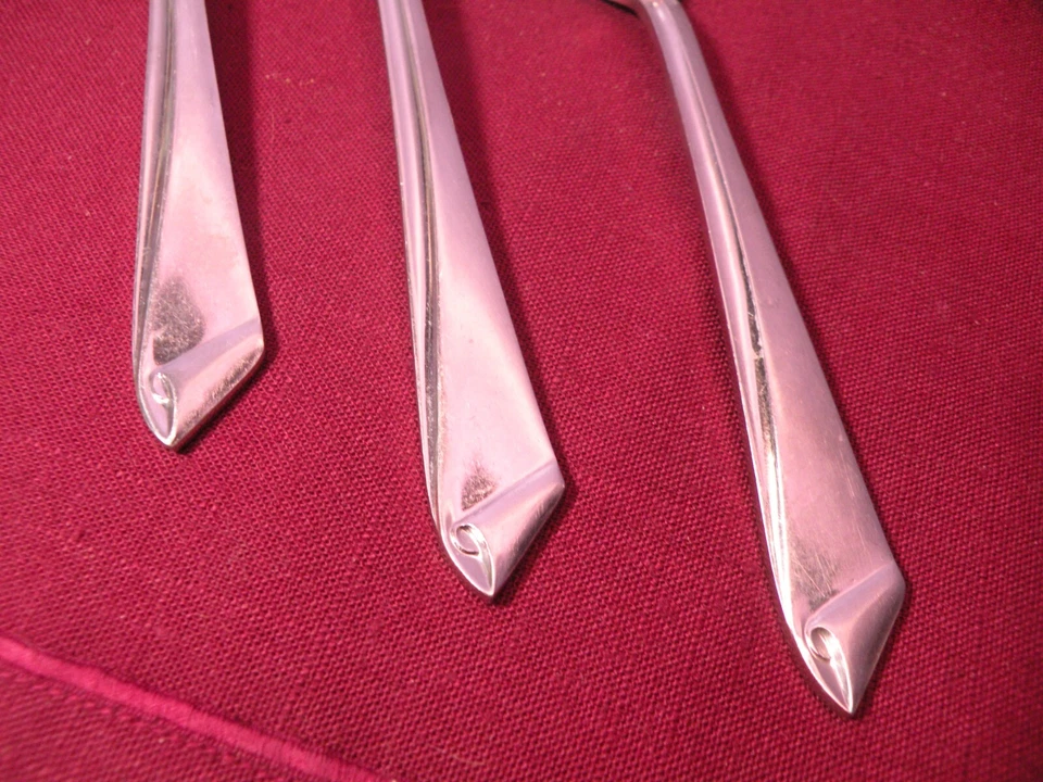 Juego de 3 cucharas soperas ovaladas Nasco acero inoxidable Norden Scroll 7 1/4 GH2 Foto 3 de 4