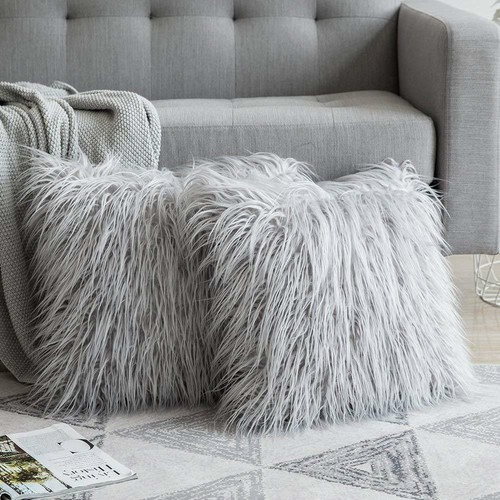 Luxury Soft Faux Fur Throw Pillow Case Square Throw Cushion Cover Home Decor - Picture 32 of 33