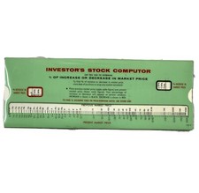 1957 Investors Stock Computor Increase Decrease Market Price Yield Earn Ratio