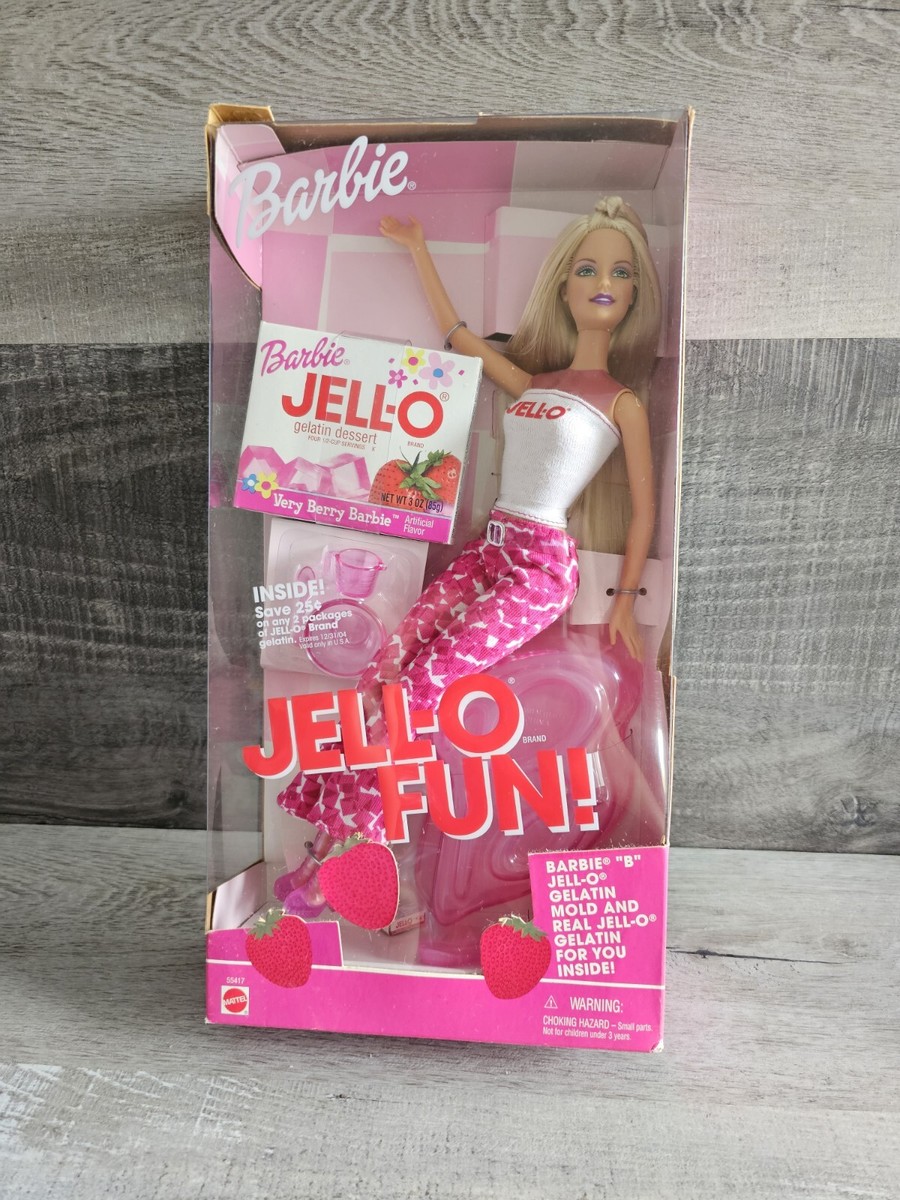 NEW 2001 Jell-o Fun Very Berry Barbie Doll Set Mattel #55417 w