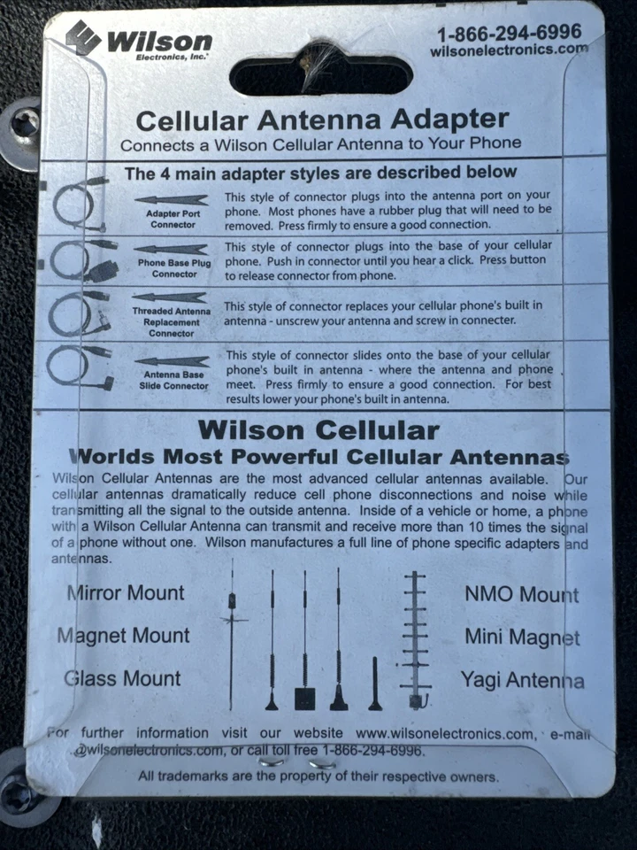 Cantidad 4 adaptadores de antena celular Wilson electrónica parte # 359909 ENVÍO GRATUITO Foto 2 de 2