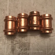 Lot Of 4 Streamline VIEGA PROPRESS Coupling NO Stop, 1" x 1" Copper Sleeve