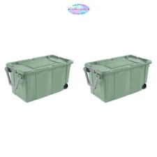 Extra Large Storage Bin, 40 Gallon Wheeled Plastic Storage Container with Handle