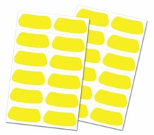 RAWLINGS BASEBALL/SOFTBALL EYE BLACK STICKERS - 12 PAIR - COLOR YELLOW