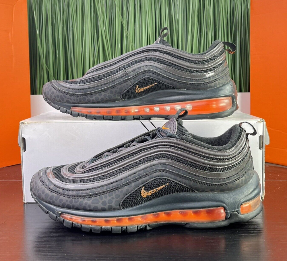 Nike Air Max 97 SE Reflective Off Noir Total Orange Men's Shoes Size 8 BQ6524-001