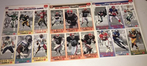 McDonalds 1993 Game Day Limited Edition Collector Cards Sheet A 1 Of 3 - Picture 2 of 9