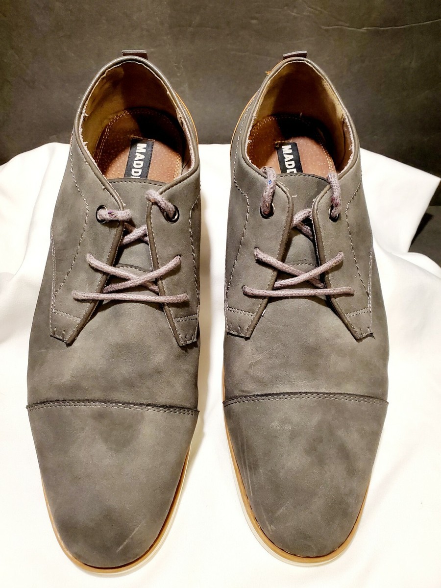 Steve Madden Size 12M-Mansen Gray Suede Leather Lace Up  display picture 1