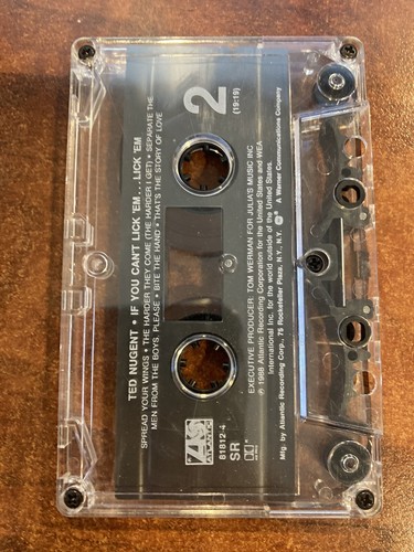 TED NUGENT IF YOU CAN'T LICK EM LICK EM Cassette Tape 1988 Hard Rock Rare - Picture 4 of 4