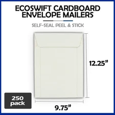 250 - 9.75 x 12.25 "EcoSwift" Brand Self Seal Photo Cardboard Envelope Mailers