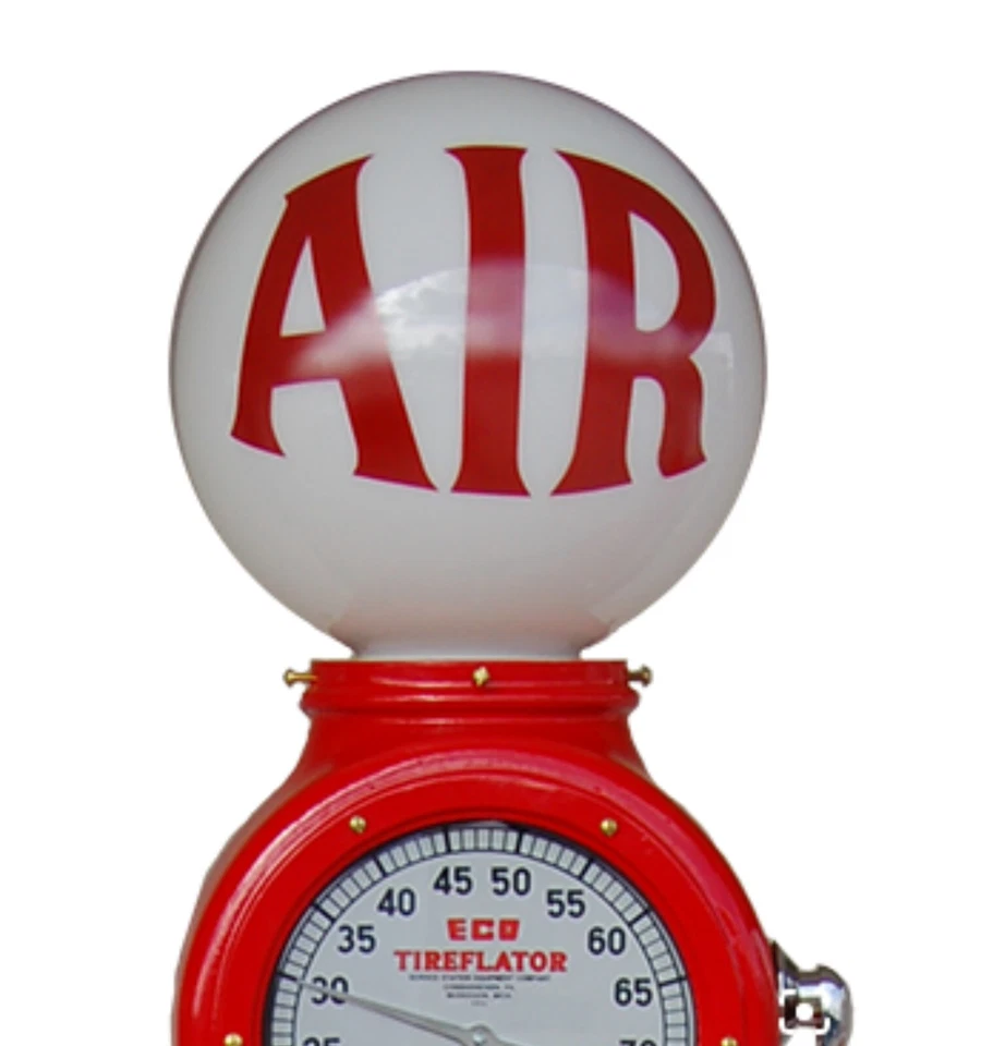 Vintage style "AIR" red vinyl lettering for old air pump glass globe. - Image 2 of 2