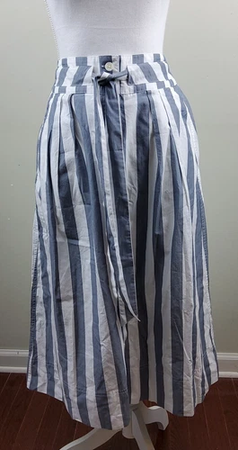 Gap Women's Striped Paper Bag Waist Button Front Skirt Size 0