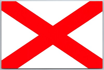 Jersey Flag Pre 1981 Modern 4x6'' postcard red cross