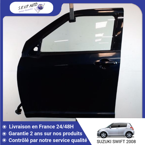 Porte Avant Droit Pour Suzuki Swift 3 (68001-62J00) – Noir, Occasion, Garantie 12 Mois