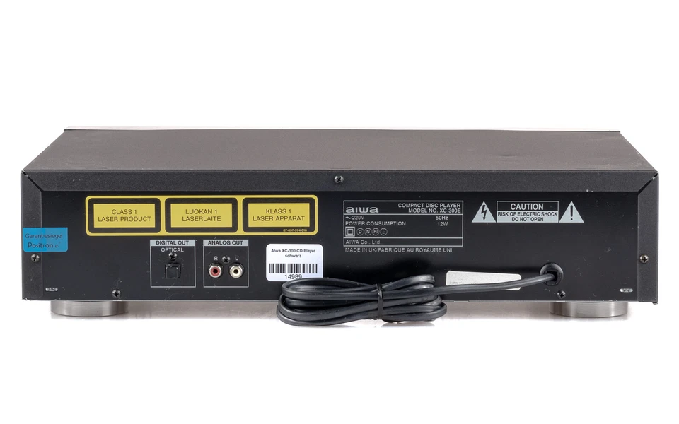 Aiwa XC-300E CD Player / Toslink Digital Out / gewartet 1 Jahr Garantie [2] - Bild 4 von 4