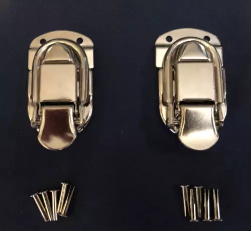 2 Guitar/Instrument Case Latch/latches-NICKEL-for GIBSON & FENDER MOLDED CASES