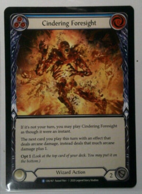 Flesh And Blood (FAB) - Cindering Foresight *Blue* | eBay