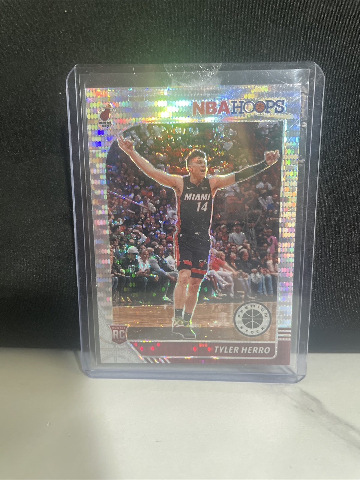 2019-20 Hoops Premium Stock Tyler Herro Rookie Card PULSAR PRIZM Heat #210 RC