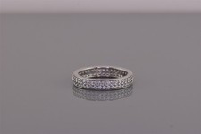 Sterling Silver 4mm Cubic Zirconia Eternity Band Ring 925 Sz: 6