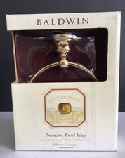 Baldwin Premium Polished Brass Towel Ring Edg...