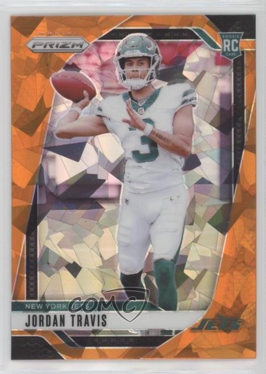 2024 Panini Prizm Rookies Orange Ice Prizm Jordan Travis #359 1so5