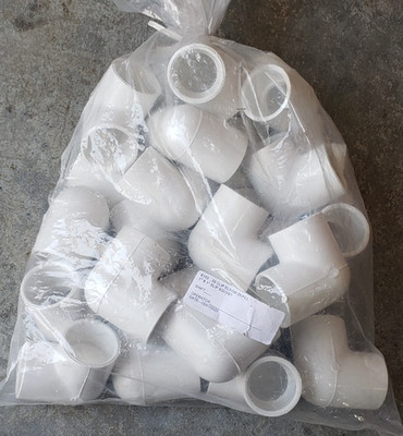 25 Pack 1'' PVC Elbow 90° Slip x Slip Schedule 40 Pressure Pipe Fittings White