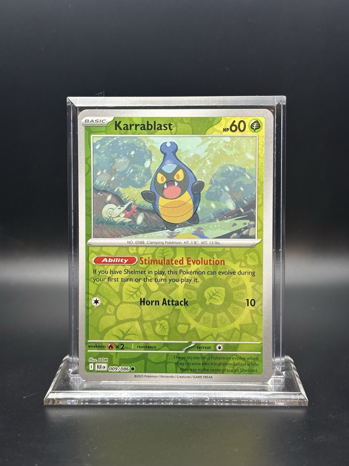 2025 Pokemon Black Bolt - Karrablast Reverse Holo No. 9/86