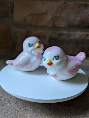 TARGET SPRITZ Love Birds Pair Purple Valentines Day CERAMIC 2024 Retro Inspired