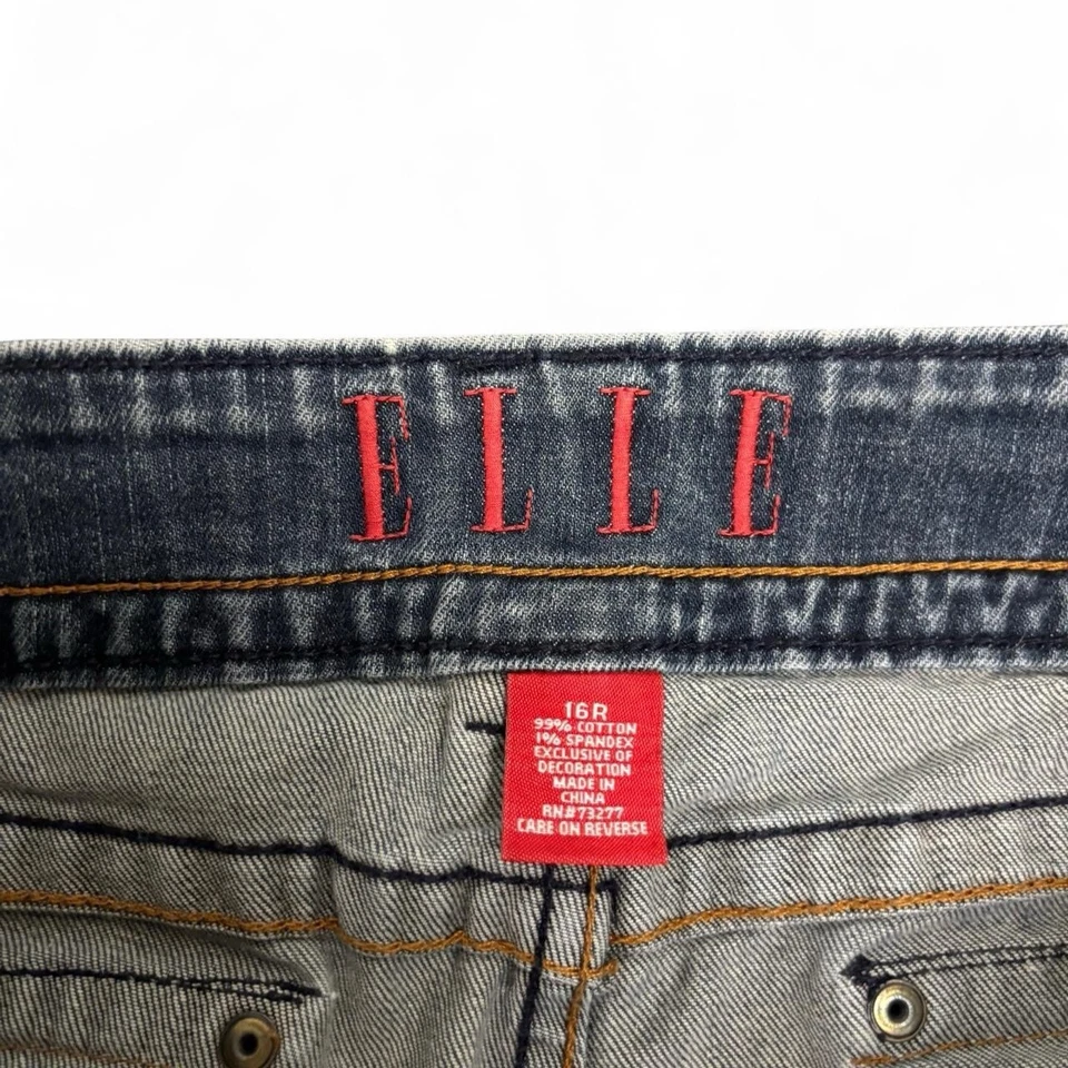 Vaqueros acampanados tiro bajo Y2K Elle talla 16R Grunge Indie Foto 3 de 4