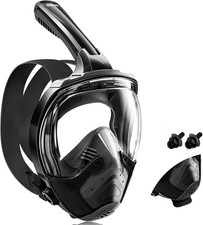 Full Face Snorkel Mask for Adults Youth, Snorkeling Gear with Emergency Removal