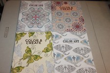 Lot of 4 Adult Coloring Books,Kaleidoscopes,Nature,Animals,Mandalas,NEW