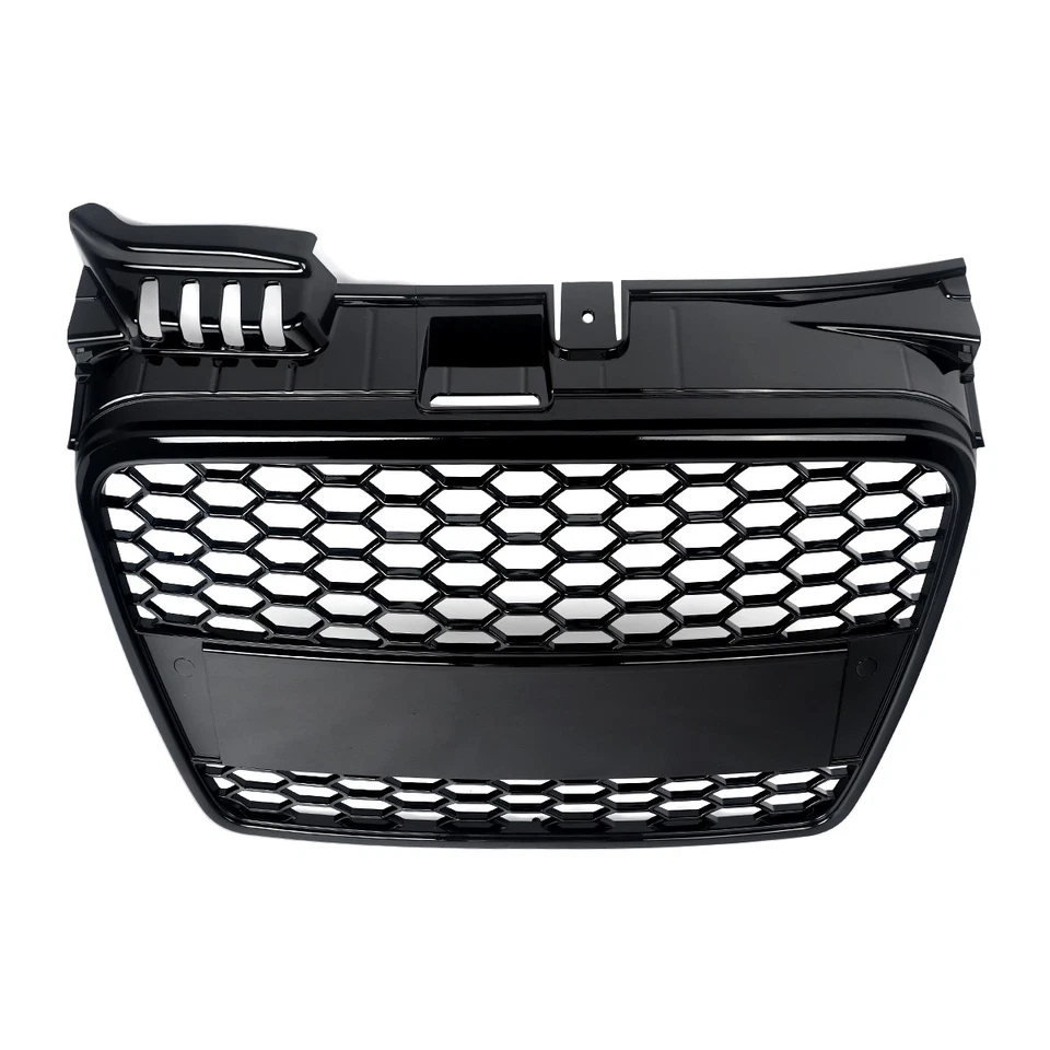 For 2005-2008 Audi A4 B7 RS4 Style Front Bumper Honeycomb Grille Gloss Black - Imagem 3 de 4