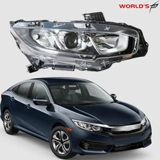 Halogen Headlight For Honda Civic 2016-2021 Direct Replacement Passenger Side
