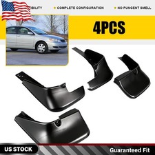 4pcs Mud Flaps Splash Guards Mudguards Kit For 2002-2005 Toyota Corolla Black 4pcs Mud Flaps Splash Guards Mudguards Kit For 2002-2005 Toyota Corolla Black