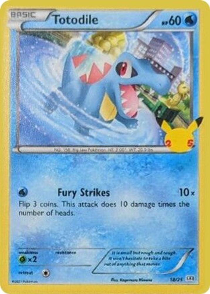 Totodile 018/025 Promo McDonald's 25th Anniversary Promos Pokemon Near Mint
