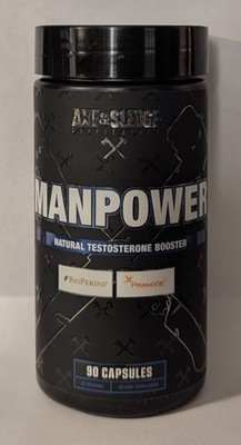 AXE & SLEDGE MANPOWER NATURAL TESTOSTERONE BOOSTER 90 CAPSULES EXP. 6/27