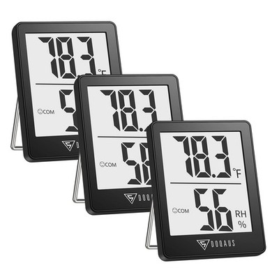 DOQAUS Digital Hygrometer Indoor Thermometer 3 Pack, Room Thermometer with 5s Fa