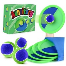 Toss and Catch Ball Set Beach Toys for Kids Outdoor Toys and Yard Games Green 2