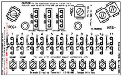 PARALLAX PWR PARALLAX POWER 367100002 11 Position Fuse Block