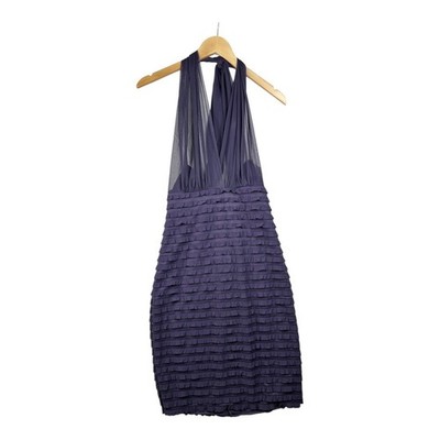 Connected Apparel Halter Top Siren Mini Dress size 8 Purple