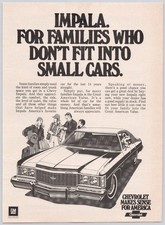 Chevrolet Impala 1974 Vintage Print Ad Family Car Gm Classic Auto