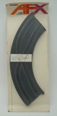 AURORA AFX 9'' 1/4 CORNER CROSSOVER CURVE TRACKS ~ 2 PC NEW ON CARD ~ 1979