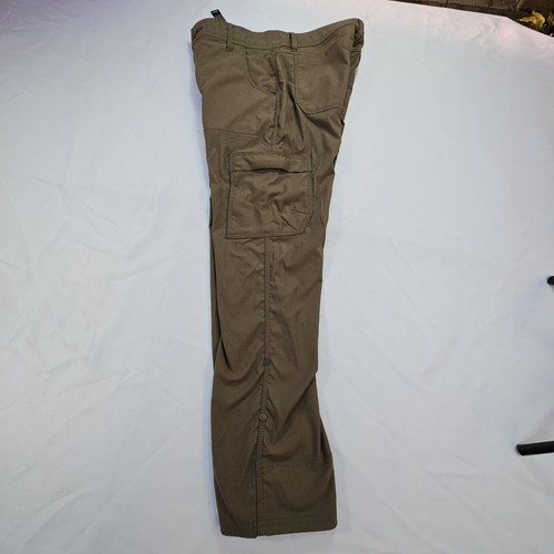 Prana Zion Cargo Pants Men's 30x30 Belted Hiking Brown Snaps Up Legs - Picture 11 of 17