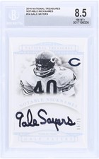 Gale Sayers Bears Signed 2014 Panini National Treasures #NN-GS #6/25 BGS 8.5/10