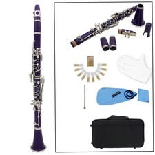 Clarinet ABS 17 Key BB Flat Soprano Binocular Clarinet With Cleaning DBUM