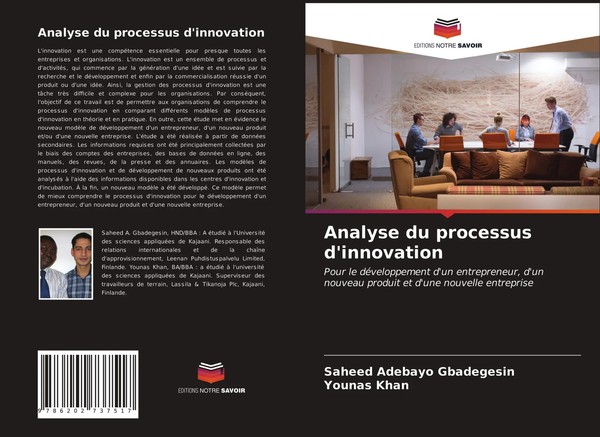 Saheed Adebayo Gbadegesin (U. A.) | Analyse Du Processus D'innovation | Buch-image