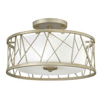 Weiß Gold Klassisch Deckenlampe Deckenleuchte 3X75W/E27 50,8X29,2 [Cm]