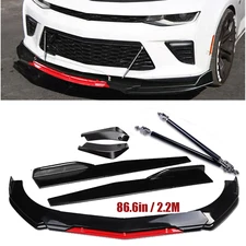 Front Rear Bumper Lip Spoiler Splitter Body Kits For Chevrolet Chevy 2 Layer